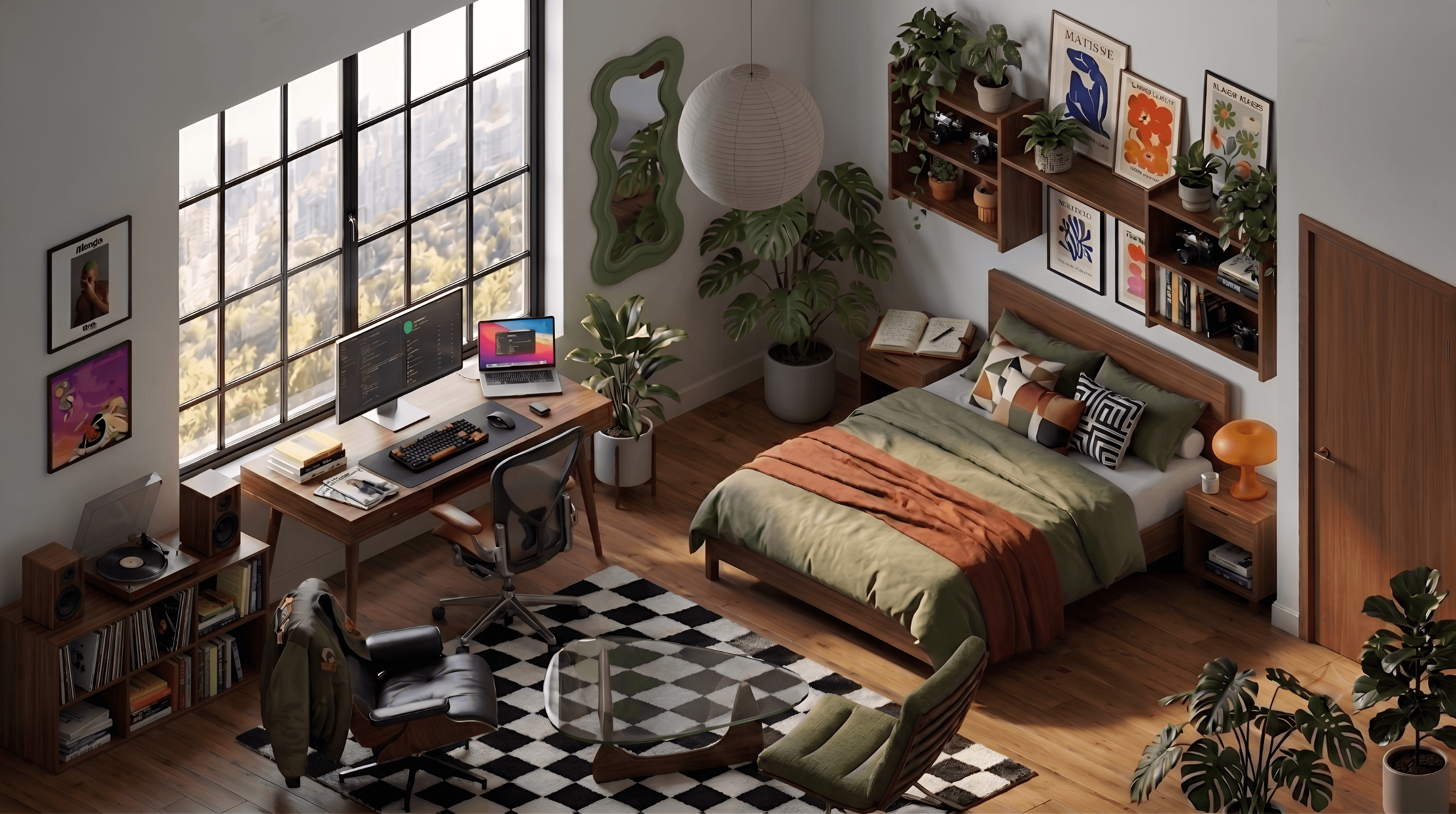 Isometric Bedroom Day